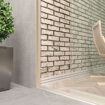 2 railssysteem u profiel creme  met helder glas