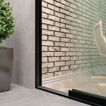 3 railssysteem u profiel zwart met helder glas