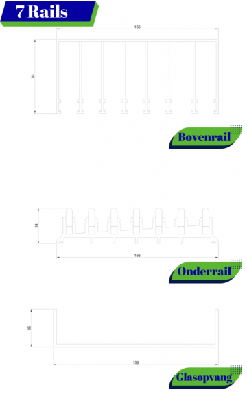 7 rails afmeting 2