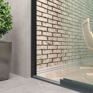 4 meter railsysteem u profiel antraciet met helder glas